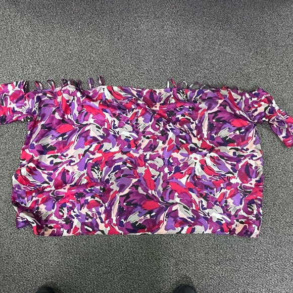 Loose Flowy Button Up Blouse with Cutout Sleeves by Devlin - Picture 5 of 5